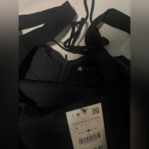 ZARA Linen Blend Short Dress - Picture 6 of 7